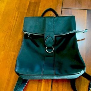 Black backpack purse